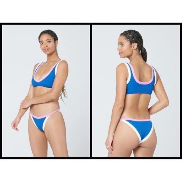 💕L*SPACE💕 Ribbed Sporty Bikini (Lala Top + Vacay Classic Bottom) Large L NWT - Picture 2 of 14